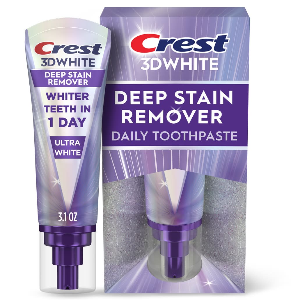 Crest 3D White Deep Stain Remover Daily Toothpaste (3.1 oz)
