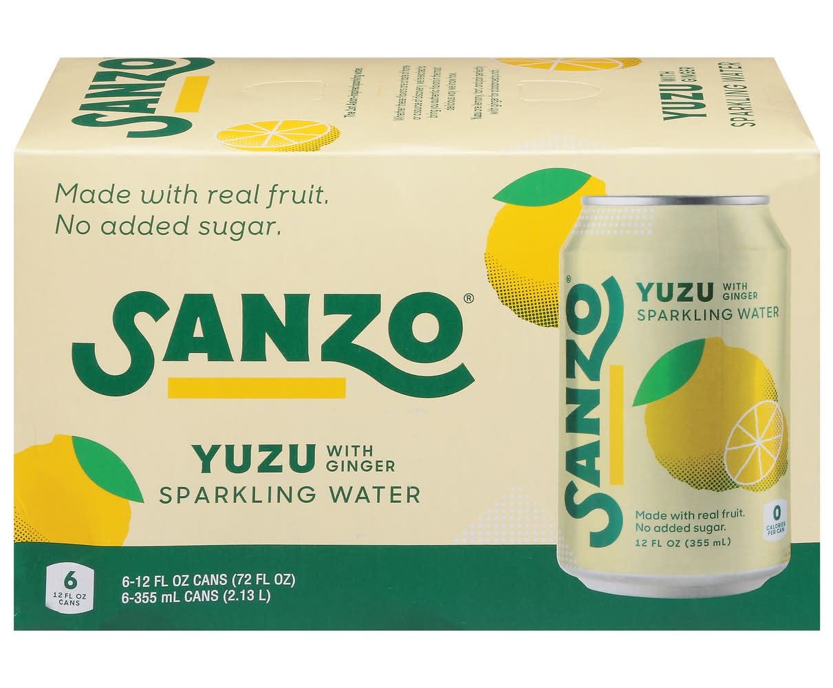 Sanzo Yuzu With Ginger Sparkling Water (6 x 12 fl oz)