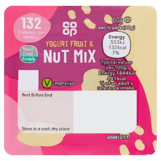 Co-Op Yoghurt, Berry & Nut Mix 60g