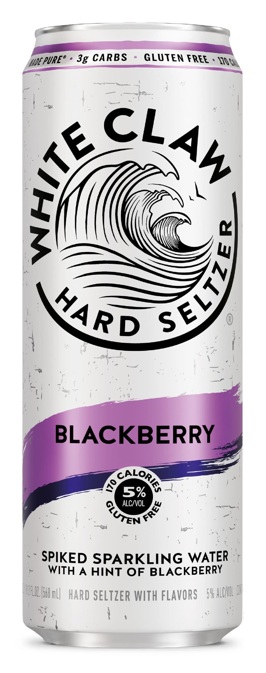 White Claw Gluten Free Hard Seltzer, Blackberry (19.2 fl oz)