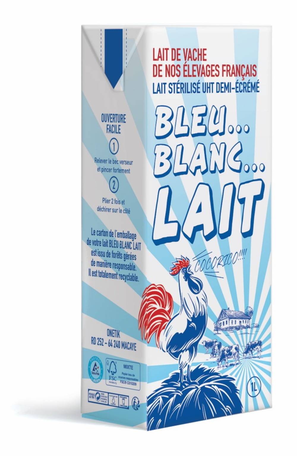 ONETiK - Bleu blanc lait (1L)