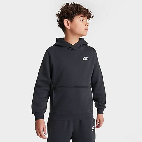 Nike All Kids Fit Sportswear Club Fleece Hoodie, L, Black/White