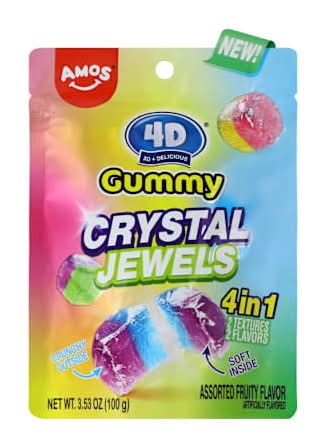 Amos® 4D Gummy Crystal Jewels 3.5oz