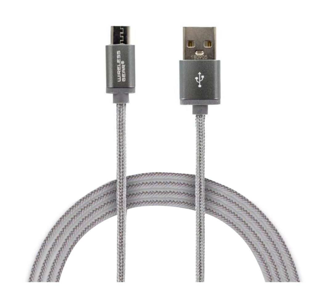 Wireless Gear Micro Usb Cable, 6 ft, Gray
