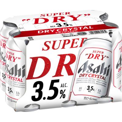 アサヒ スーパードライ ドライクリスタル (350mL x 6)