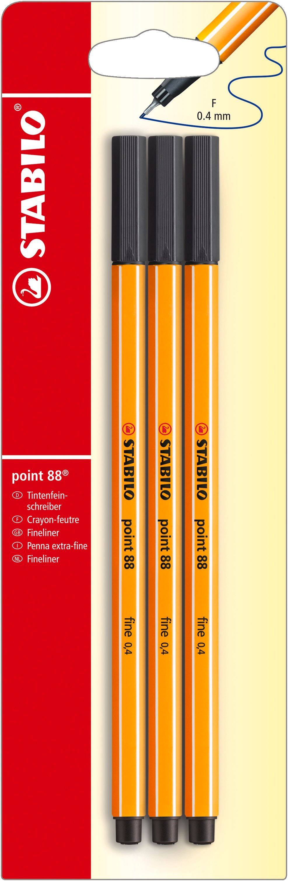 STABILO point 88 blister 3 szt. czarny