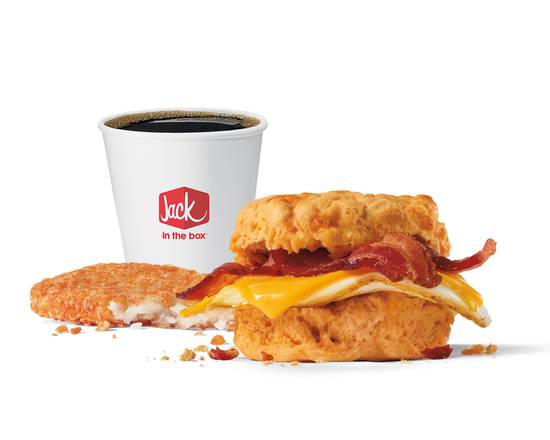 Bacon Cheddar Biscuit Breakfast Combo