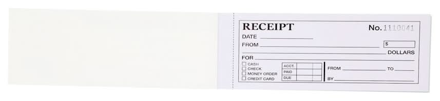Jot Receipt Booklets 40-sheet, 2.67x7.67 in
