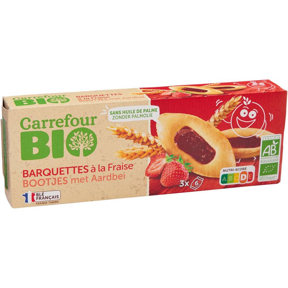 Biscuits à la fraise CARREFOUR BIO - le paquet de 120g
