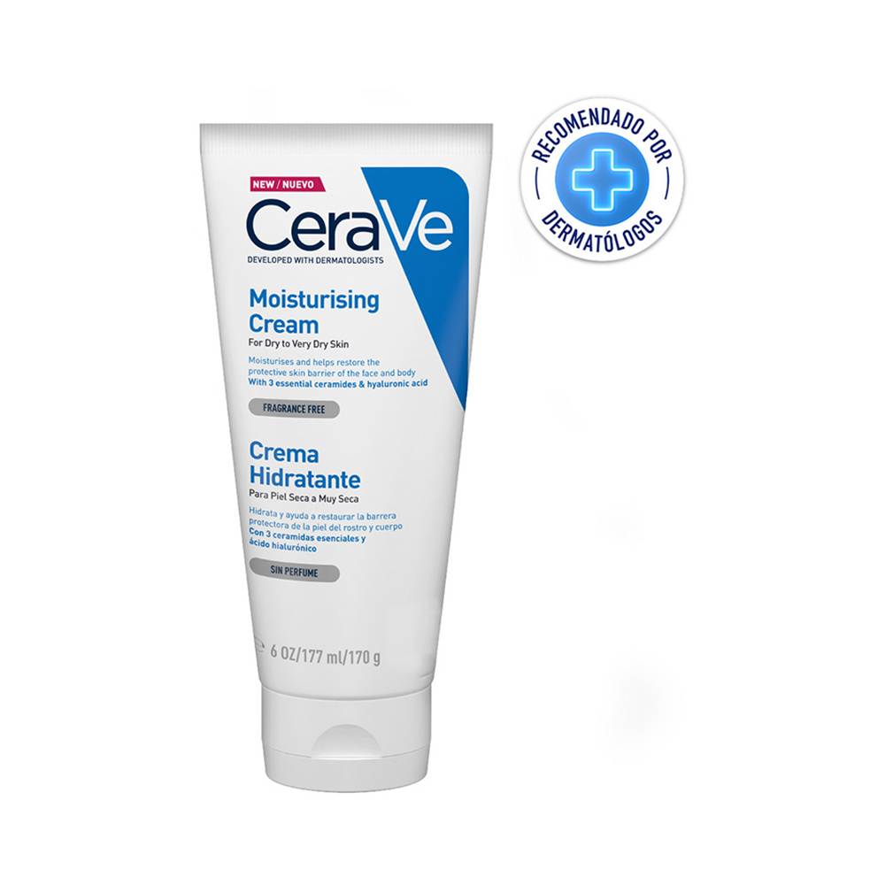 Cerave crema hidratante para piel seca (tubo 170 g)