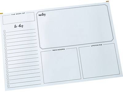Martha Stewart 24 x 16.5 Dry-Erase Weekly Planner Board, White (MS109B)