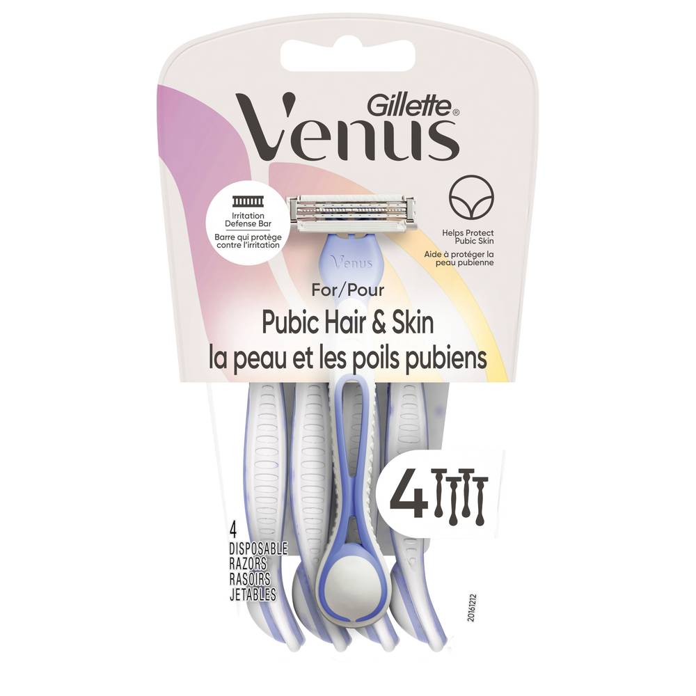 Gillette Venus Women's Disposable Razors For Pubic Hair and Skin