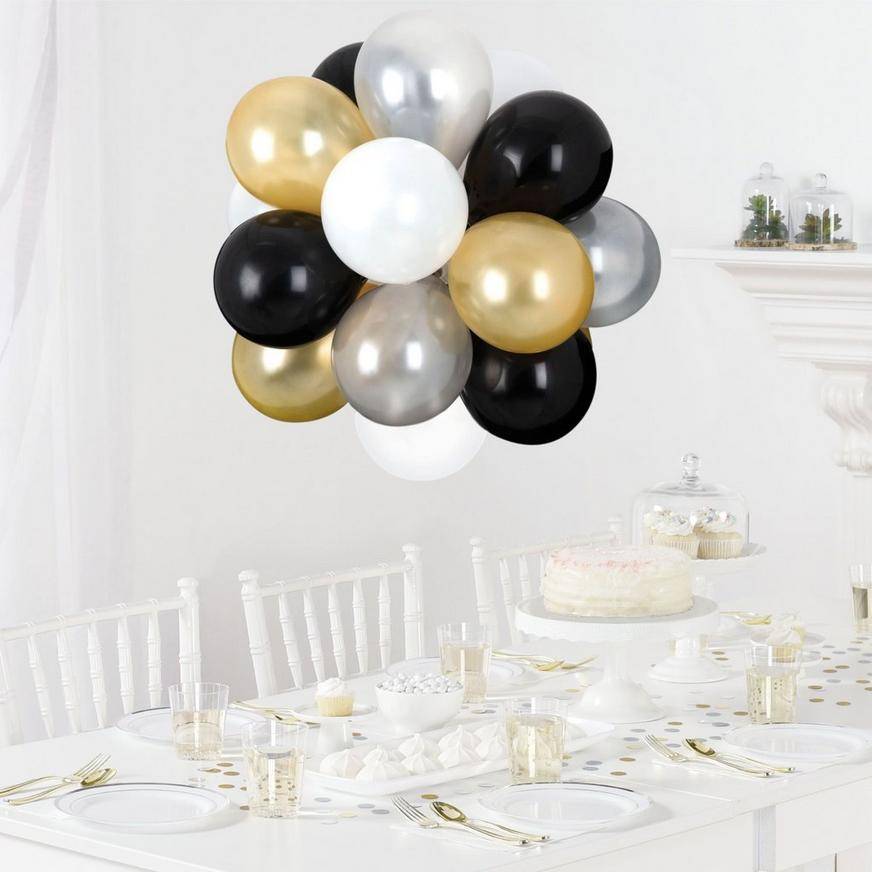 Uninflated Air-Filled Luxe Latex Balloon Chandelier Sphere Kit, 16in x 13.5in