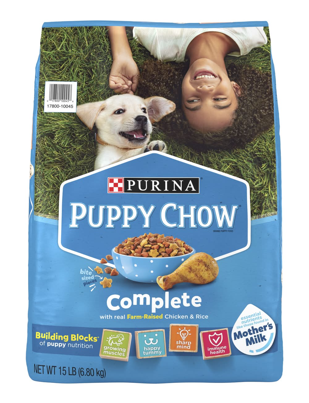 Purina Complete Chicken & Rice Dry Dog Food, Puppy (15 lbs)