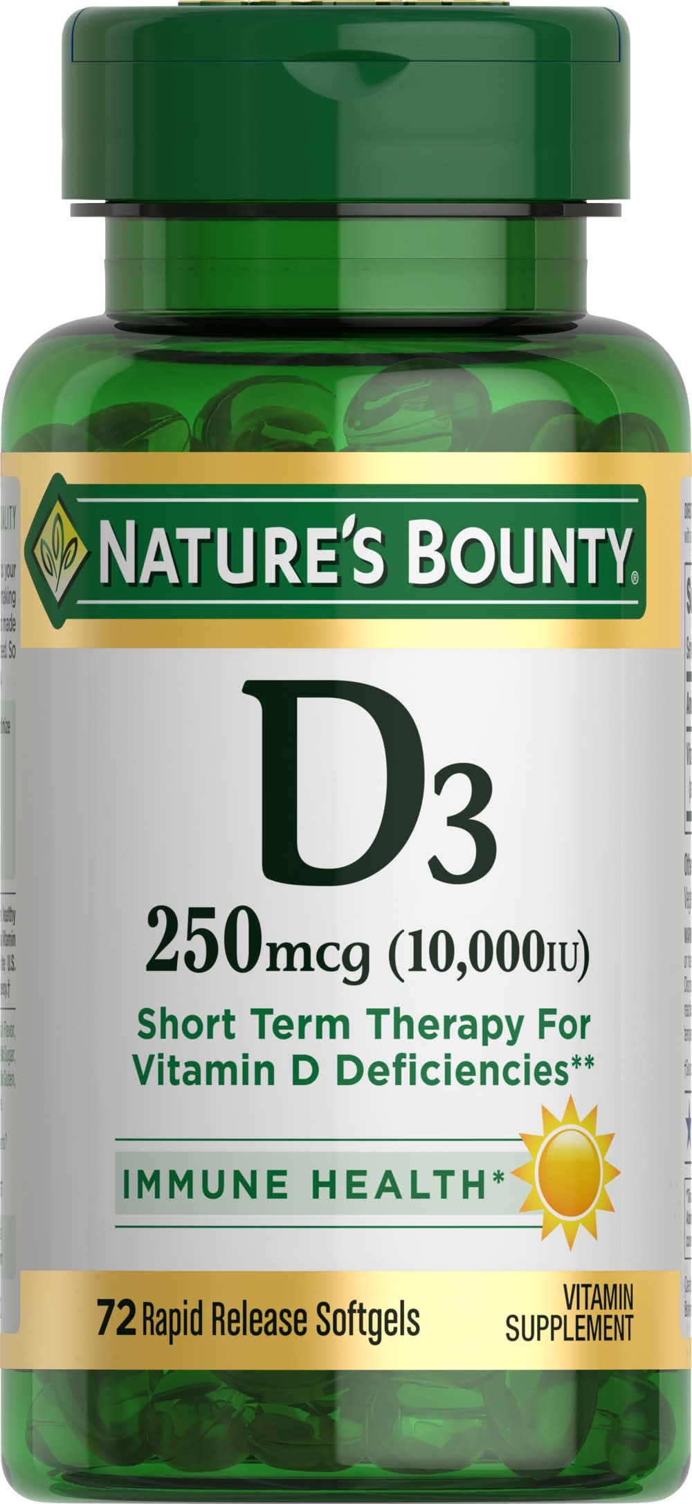Nature's Bounty Vitamin D3 250 Mcg Softgels (2 oz)