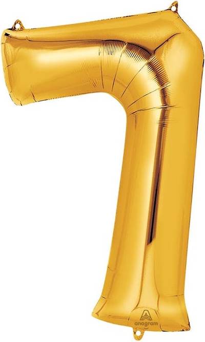 35'' Gold Number (7) - Balloon