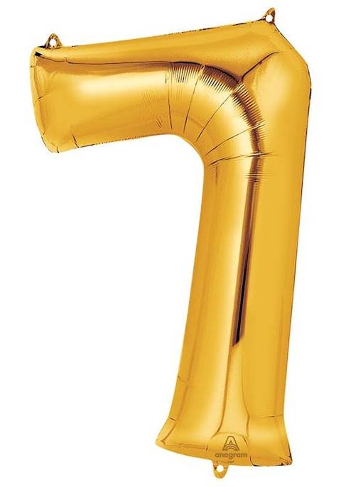 35'' Gold Number (7) - Balloon