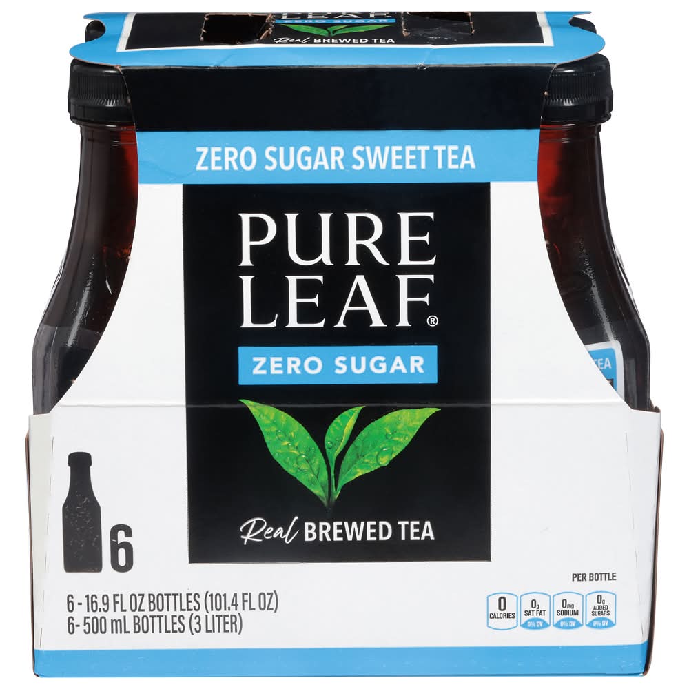 Pure Leaf Zero Sugar Real Brewed Tea, Sweet (6 x 16.9 fl oz)