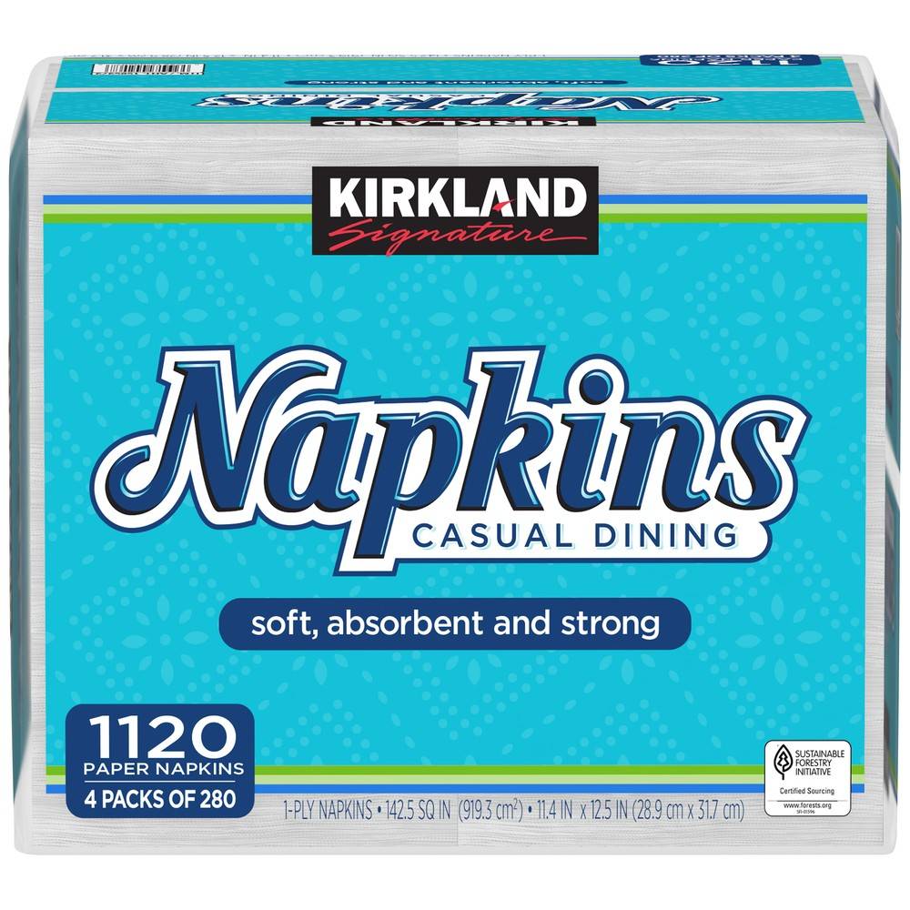 Kirkland Signature Casual Dining Paper Napkins (1120 ct) (11.4 in x 12.5 in)