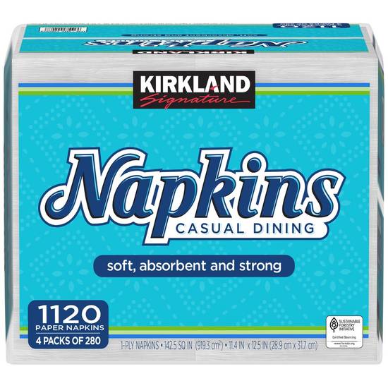 Kirkland Signature Casual Dining Napkins (4 pack, 280 ct)