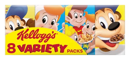 Kellogg's Breakfast Cereal Variety packs (8 pack)