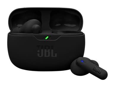 JBL Vibe Beam 2 Wireless Active Noise Canceling Earbuds, Bluetooth, Black (JBLVBEAM2BLKAM)