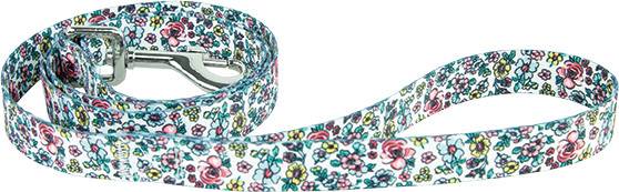 Play On Sketch Floral Dog Leash, 3/4 Inch x 4 Ft