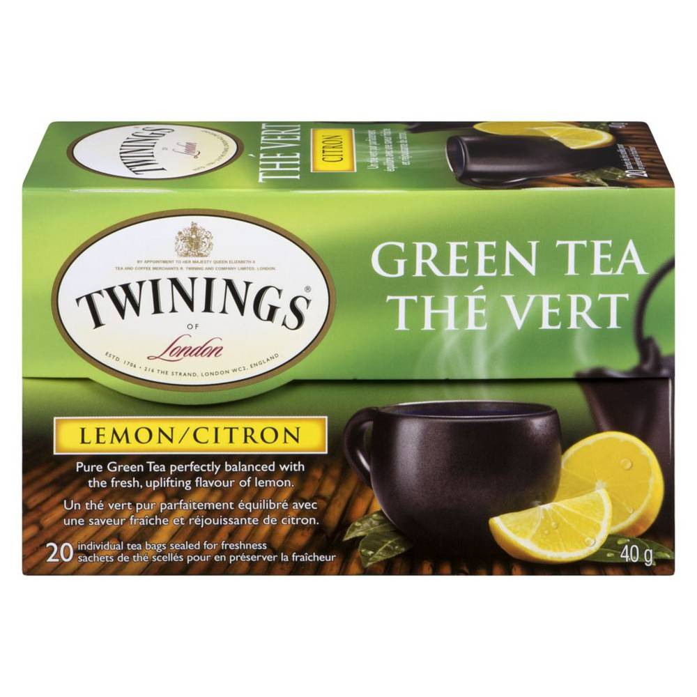 Twinings Green Tea With Lemon Tea Bags (40 g)