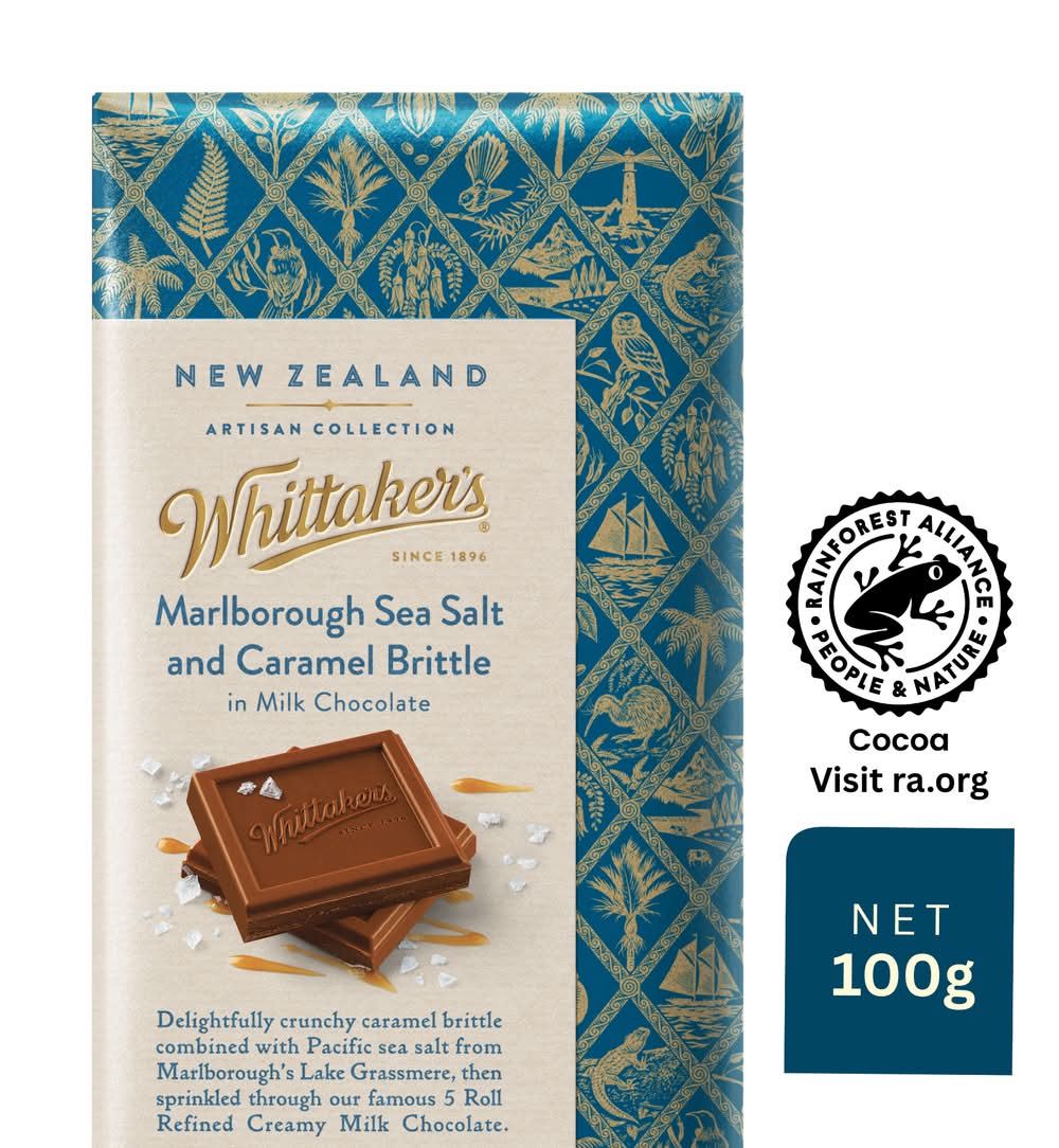 Whittaker's Artisan Marlborough Sea Salt & Caramel Brittle 33% (100g)