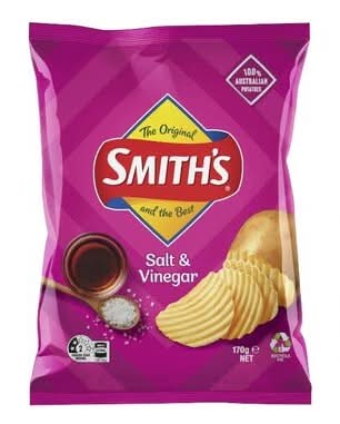 Smith'S Salt & Vinegar Chips 170G