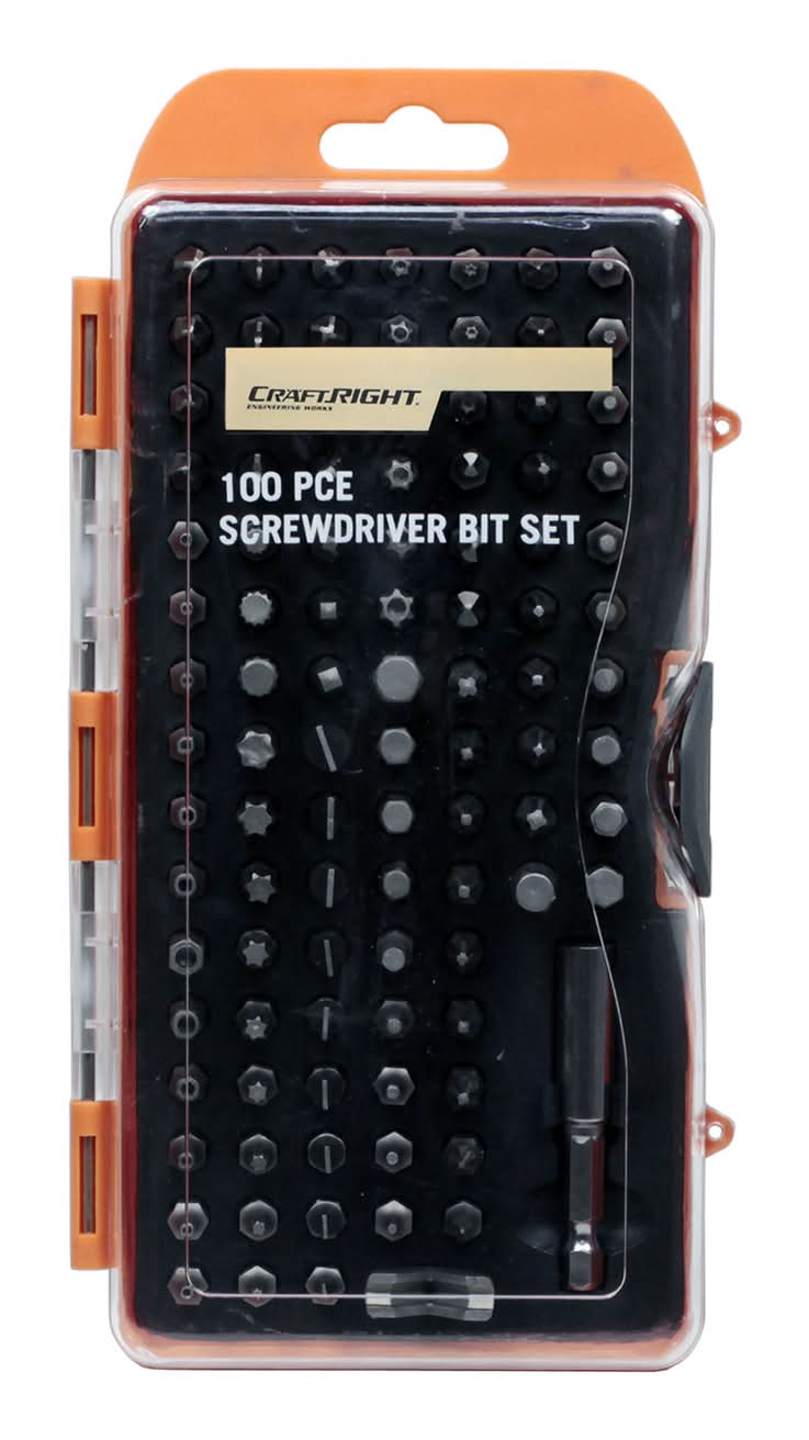 Craftright 100 Piece Screwdriver Bit Set