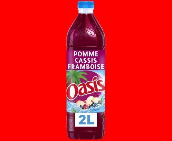 Oasis Framboise Pommes Cassis 2L  Un Mélange Fruité à Partager 🍇🍏🍓