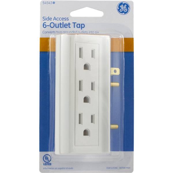 General Electric Side Access Grounded 6-outlet Tap