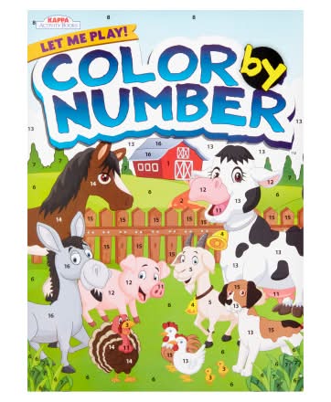 Kappa Color By Number Activity Books, Assorted