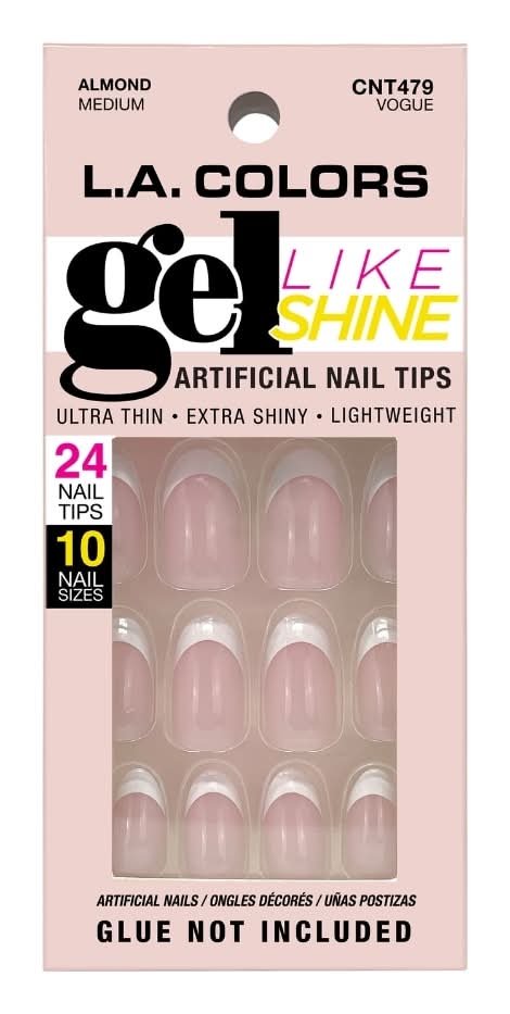L.A. Colors Gel Like Shine Nail Tips, Cnt479 Vogue (24 ct)