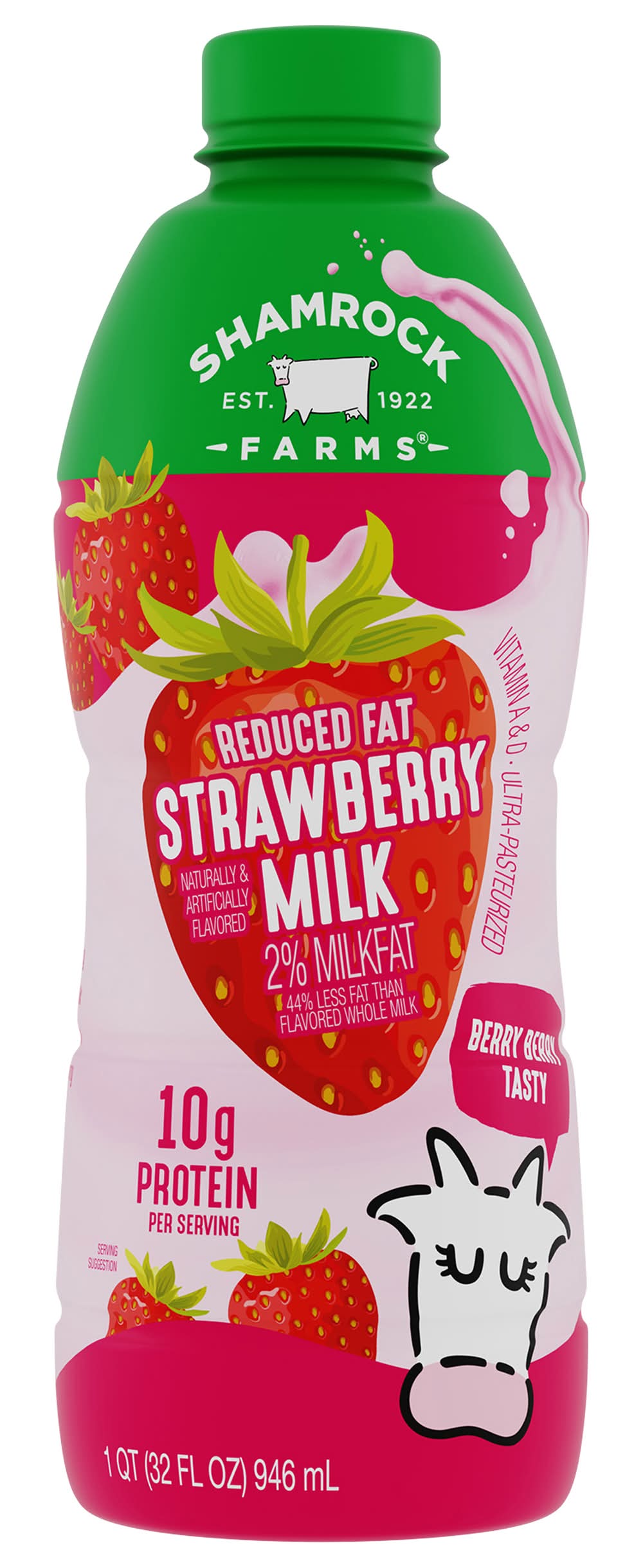 Shamrock Farms 2% Reduced Fat Milk, Strawberry (2.09 lbs)