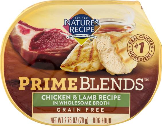 Nature's Recipe Prime Blends Chicken & Lamb Recipe in Wholesome Broth Dog Food