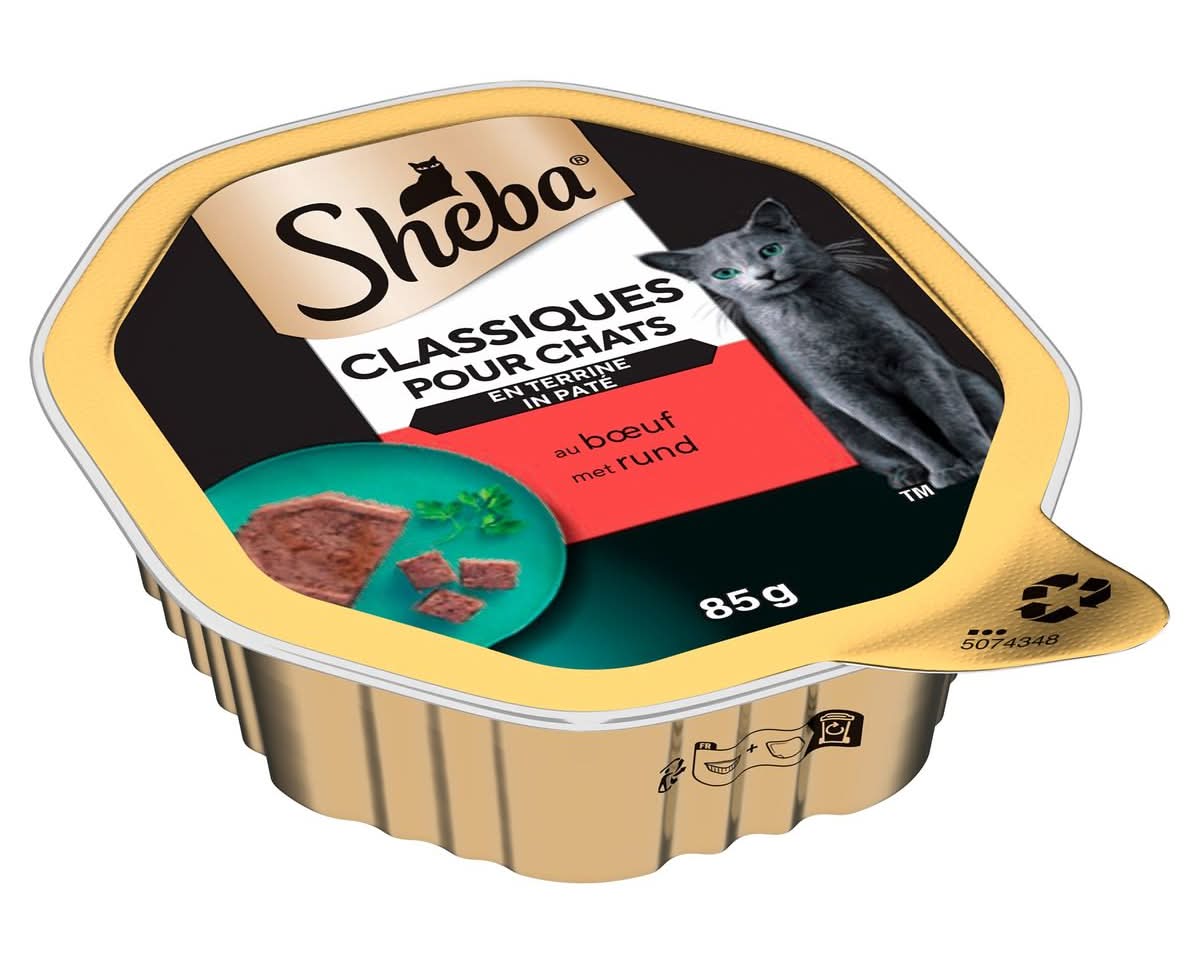 Sheba Classiques pour Chats en Terrine au Bœuf 85 g