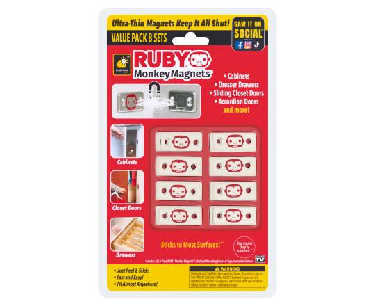 Bulbhead Ruby Monkey Magnets