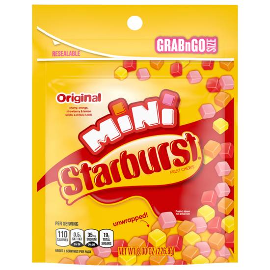 Starburst Minis Stand Up Bag 8oz