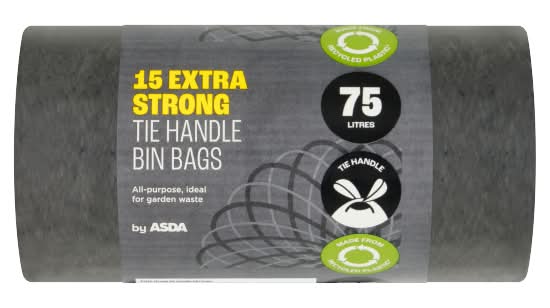 ASDA Extra Strong All Purpose Bin Bags Tie Handle