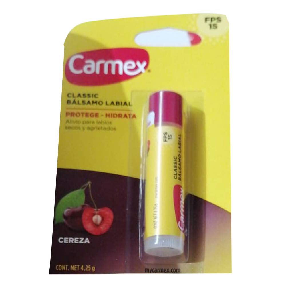 Carmex bálsamo labial classic barra cereza fps15 (tubo 4,25 gr)