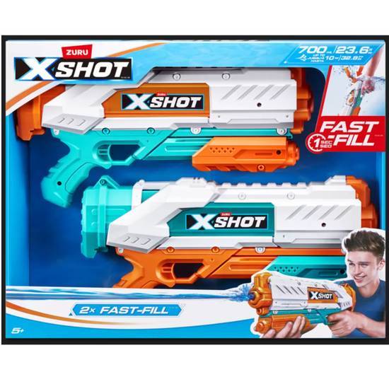 X-SHOT 水鉄砲2丁セット 数秒で水補充可