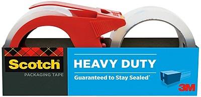 Scotch Clear Heavy-Duty Shipping Packing Tape With Dispenser