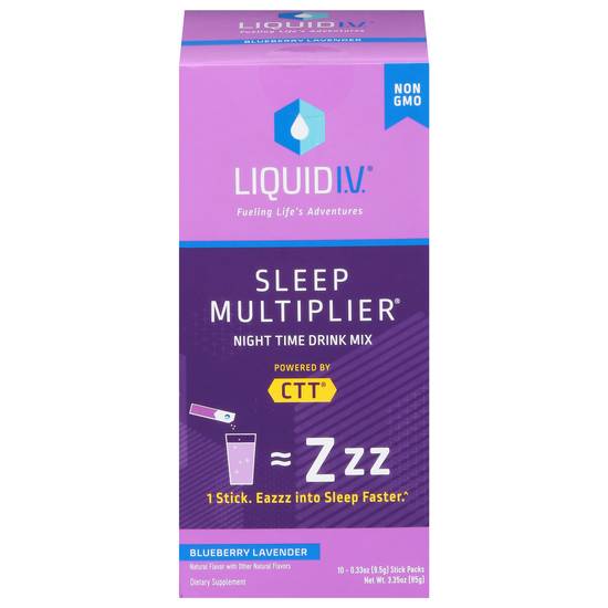 Liquid I.v. Sleep Multiplier Night Time Blueberry Lavender Drink Mix