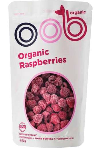 Oob Organic Raspberries 450g