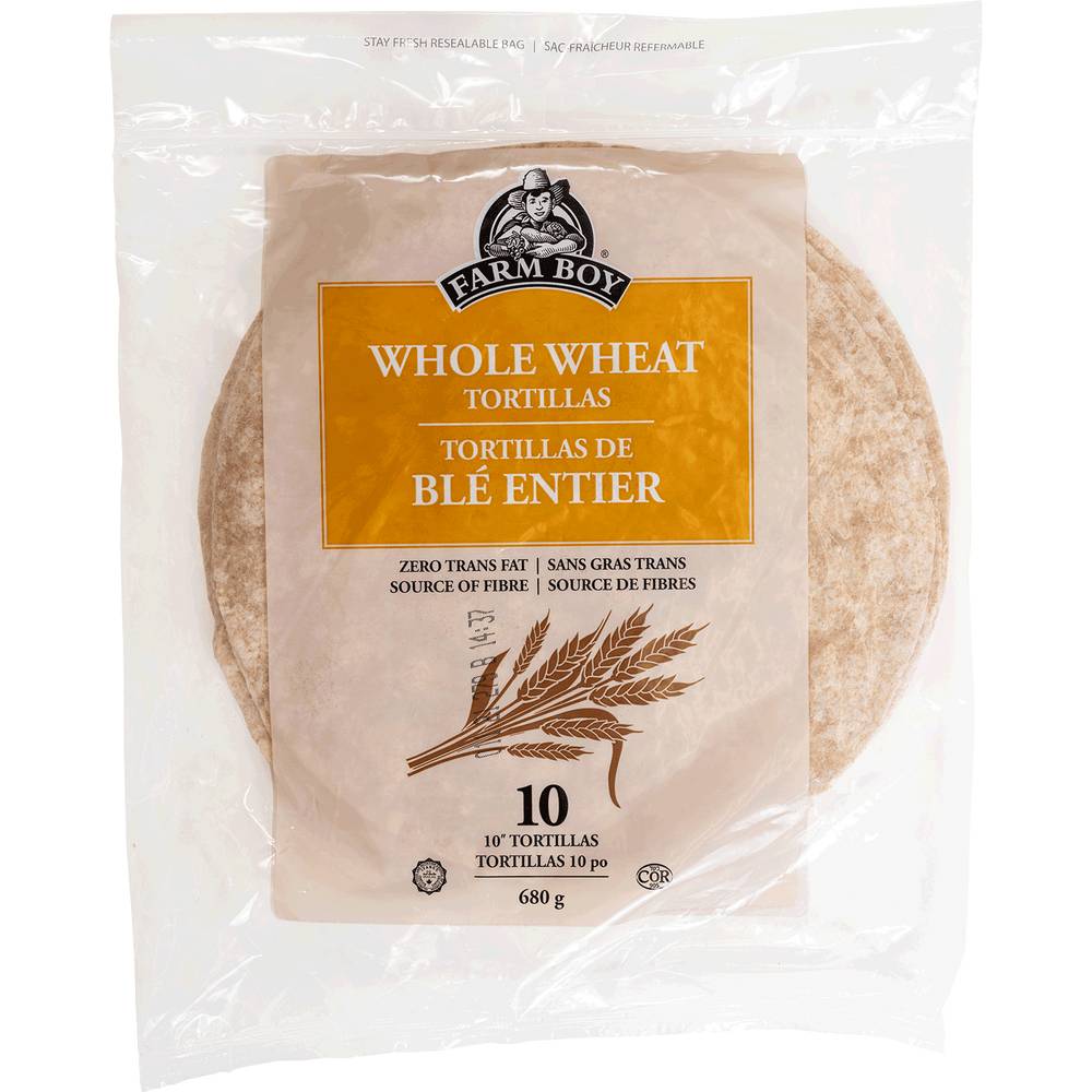 Farm Boy™ 10" Whole Wheat Tortillas (680 g)