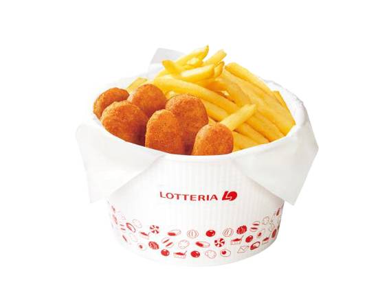 バケツポテから French Fries and Chicken Nugget Bucket