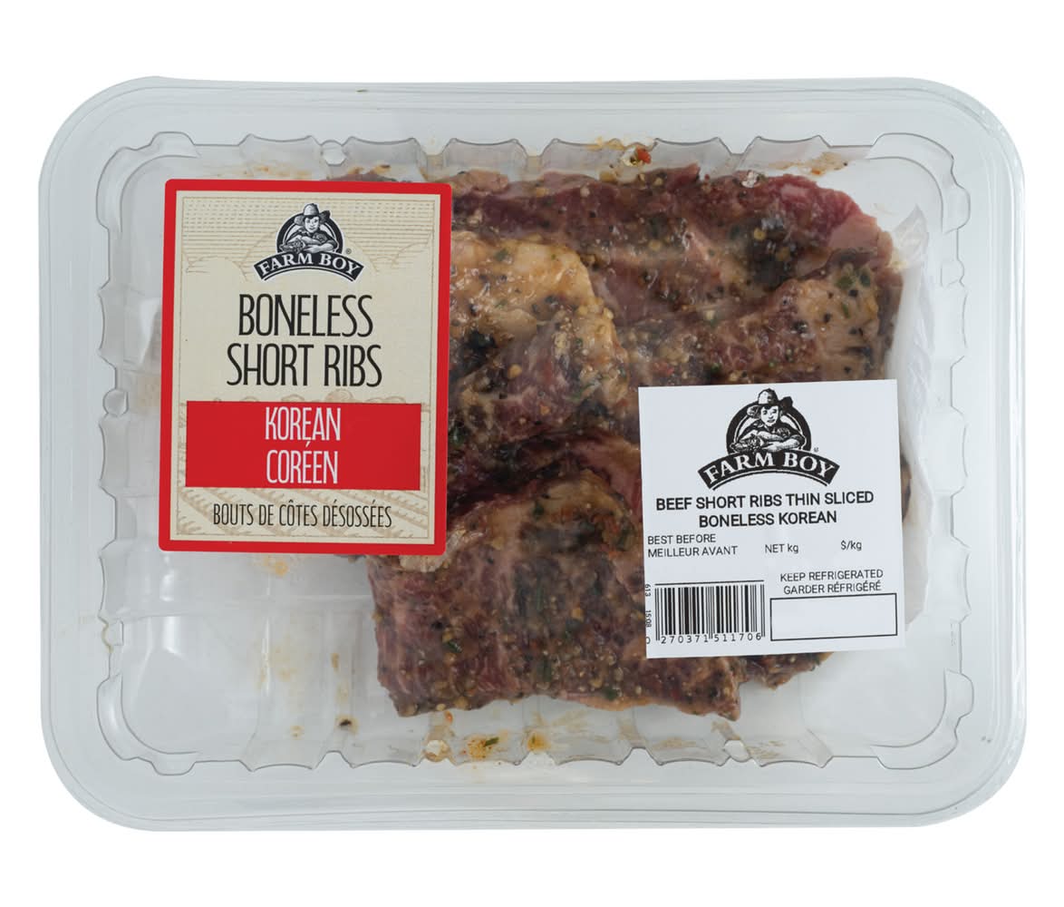 Farm Boy Thin Sliced Korean Beef Short Ribs