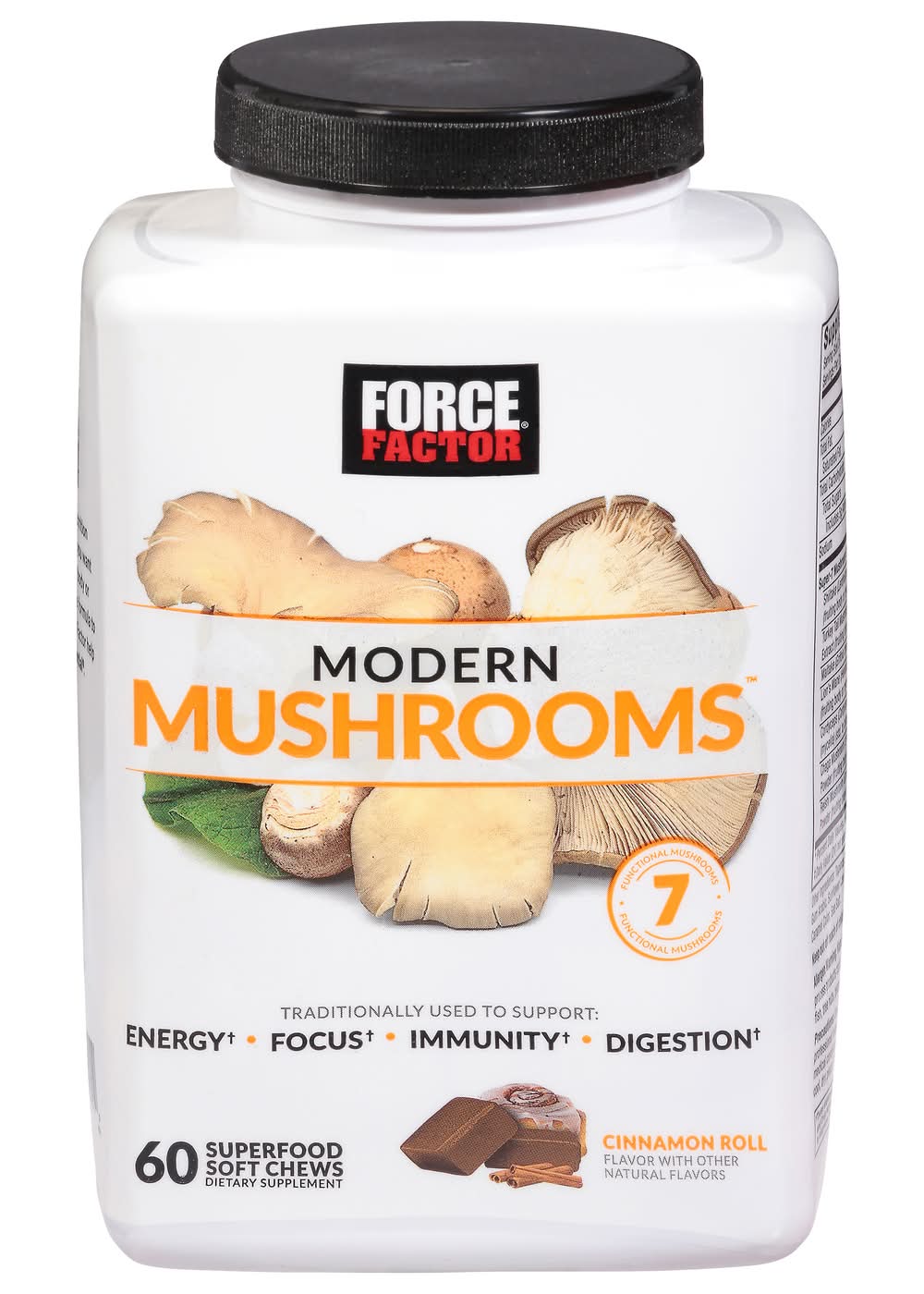 Force Factor Modern Mushrooms Soft Chews, Cinnamon Roll (60 ct)
